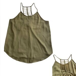 Live 4 Truth Olive Green Ladder Strap‎ Tank Top Medium